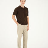 Jersey Polo - Brown