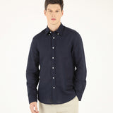 Linen Shirt - Navy