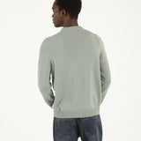 Cotton Knit Sweater - Light Blue