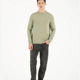 Cotton Knit Sweater - Light Green