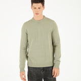 Cotton Knit Sweater - Light Green