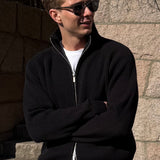 Zip Up Cardigan - Black